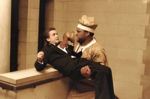 Derek ( Anthony Anderson) shows Cody Banks who's boss.