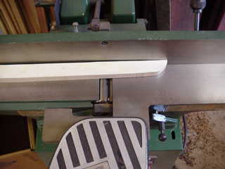 tapering the sides with a jointer