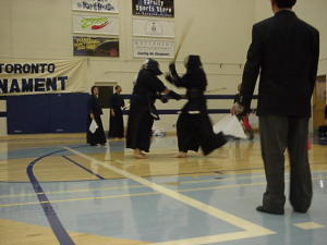 Castellini (left), kendo