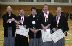 Bob Elder and students in Japan